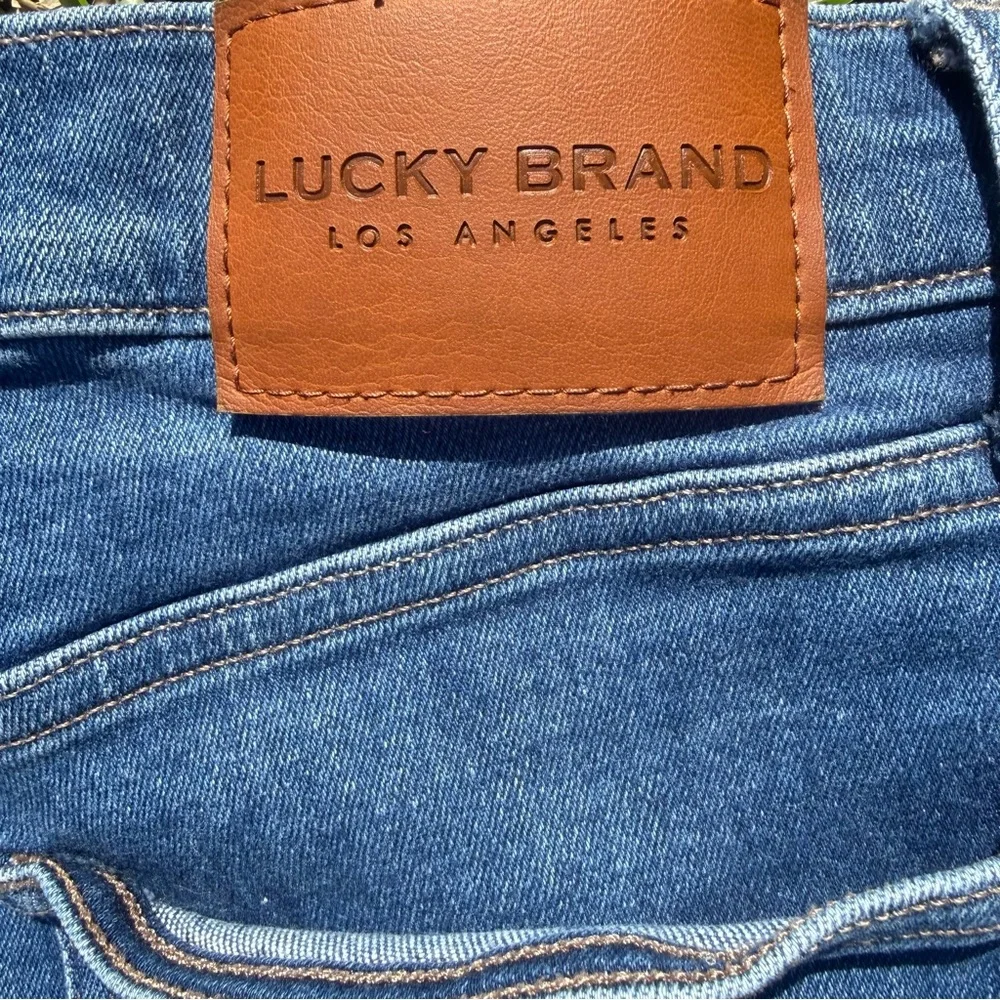 Lucky Brand Blue Jeans Mid Rise Fringed Bridgette Y2K - Picture 4 of 10